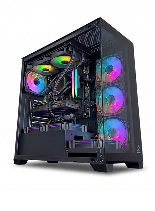 Game Sekret Phantom Gaming PC -  Intel Core i7-12700K | GeForce RTX 5060 8GB GPU | 32GB DDR5 RAM-1TB NVMe SSD | 240mm Liquid Cooler-B760 MB-650W 80+ PSU | WiFi-Bluetooth-Windows 11 Pro | Game Sekret Desktop Computer | 1 Year Warranty Black - Image 1