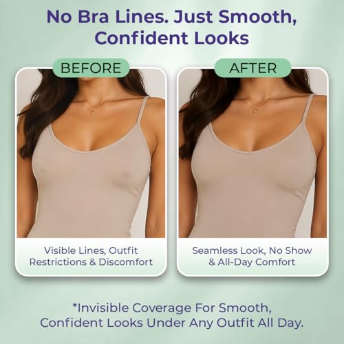 Sanfe Flix Reusable Silicone Nipple Cover - 4 Pieces | 10 Times Reusable | Skin-Friendly Adhesive Pasties for Women | Nipple Pasties for Women (Old) Multicolour - Image 2