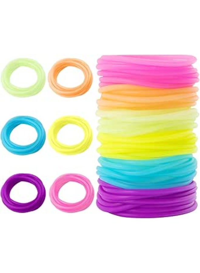 Bracelets Adult Size Neon Gummy Bracelets for Women Kids 80s Jelly Bangles Glow Silicone Bands Jewelry Wristband Rainbow Jellies Bangle Colored Accessories Party Favor 60 Jelly - Image 1