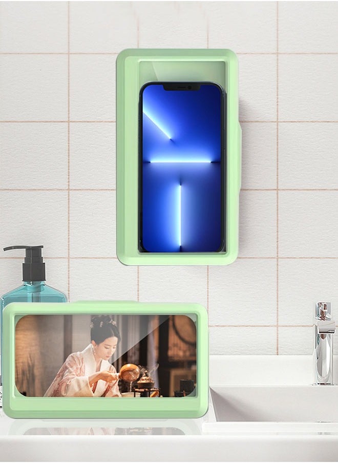 Generic Shower Phone Holder 360°Rotation Waterproof Bath Phone Case Can Be Touched Bathroom case Wall Mount Compatible with 6.8" Cell Phones  - Image 3