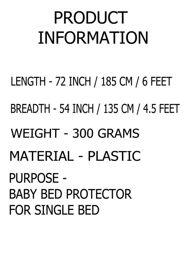 Ecosoft - Baby Plastic Sheet;Pvc Sheet For Kids;Rubber Sheet For Babies;Bed Wetting Protector (135 Cm X 185 Cm) (Brown Bear) - Image 1