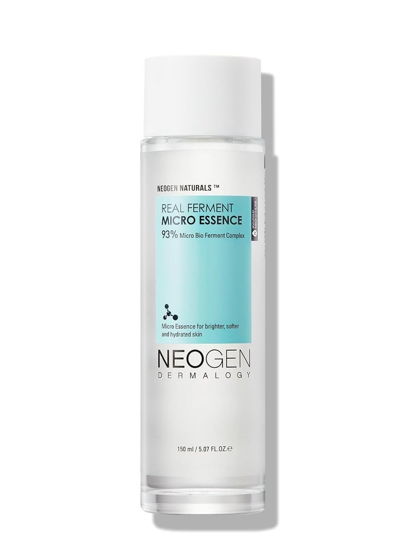 Neogen Real Ferment Micro Essence (150ml) - 93% Naturally Fermented Facial Essence, Instantly Hydrates and Delivers Healthy Supple Skin - Korean Skin Care - Image 1