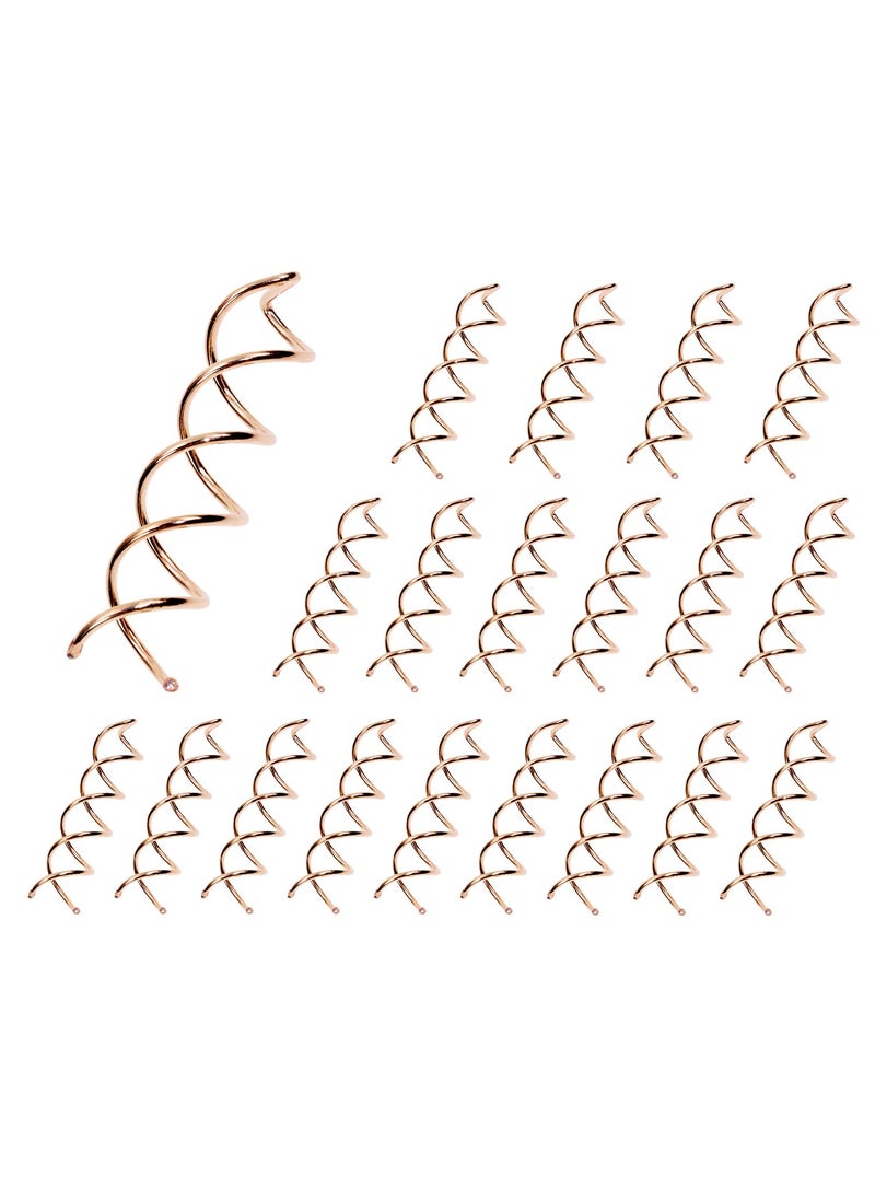 Mini Skater - Mini Skater 236 inch Spiral Hair Pins NonScratch Rounded Tips Spiral Bobby Pins Blonde Hair Twist Screw Spin Pins for Women Buns Hair Styling DIY Set of 20 Rose Gold - Image 1