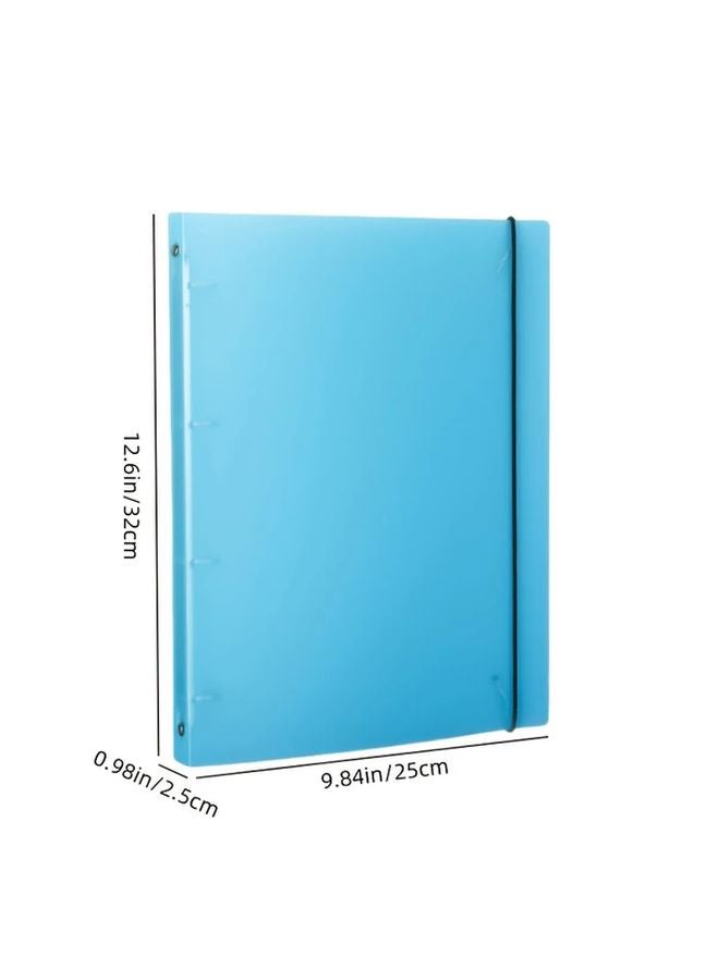 Pink A4 Binder 4 Hole Flipchart Booklet Transparent Refillable Durable PP Material - Image 4