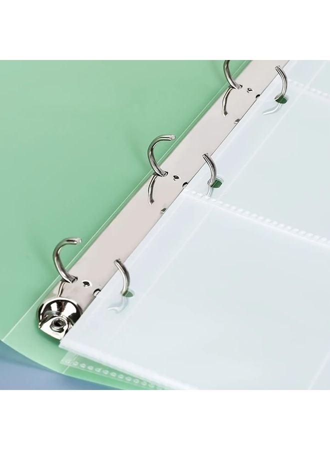 Pink A4 Binder 4 Hole Flipchart Booklet Transparent Refillable Durable PP Material - Image 2