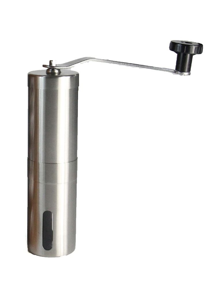 Elegant Stainless Steel Manual Coffee Bean Grinder- Silver - Image 2