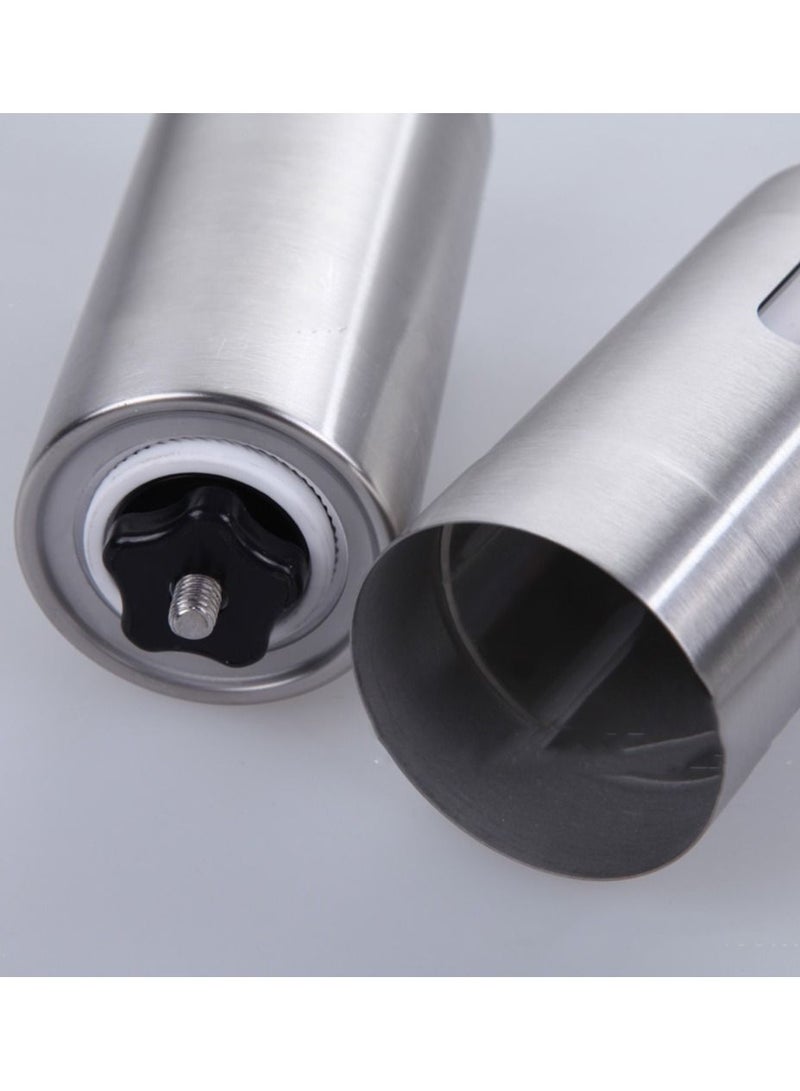 Elegant Stainless Steel Manual Coffee Bean Grinder- Silver - Image 4