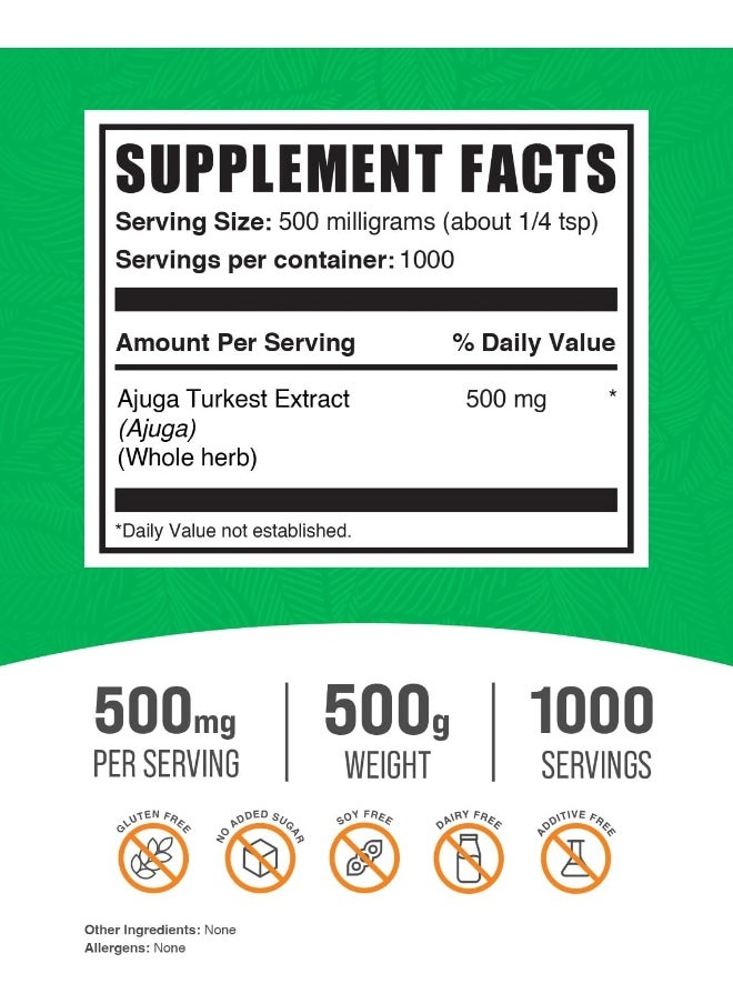 .Com Ajuga Turkest Extract Powder - 500Mg Per Serving, 500 Grams
