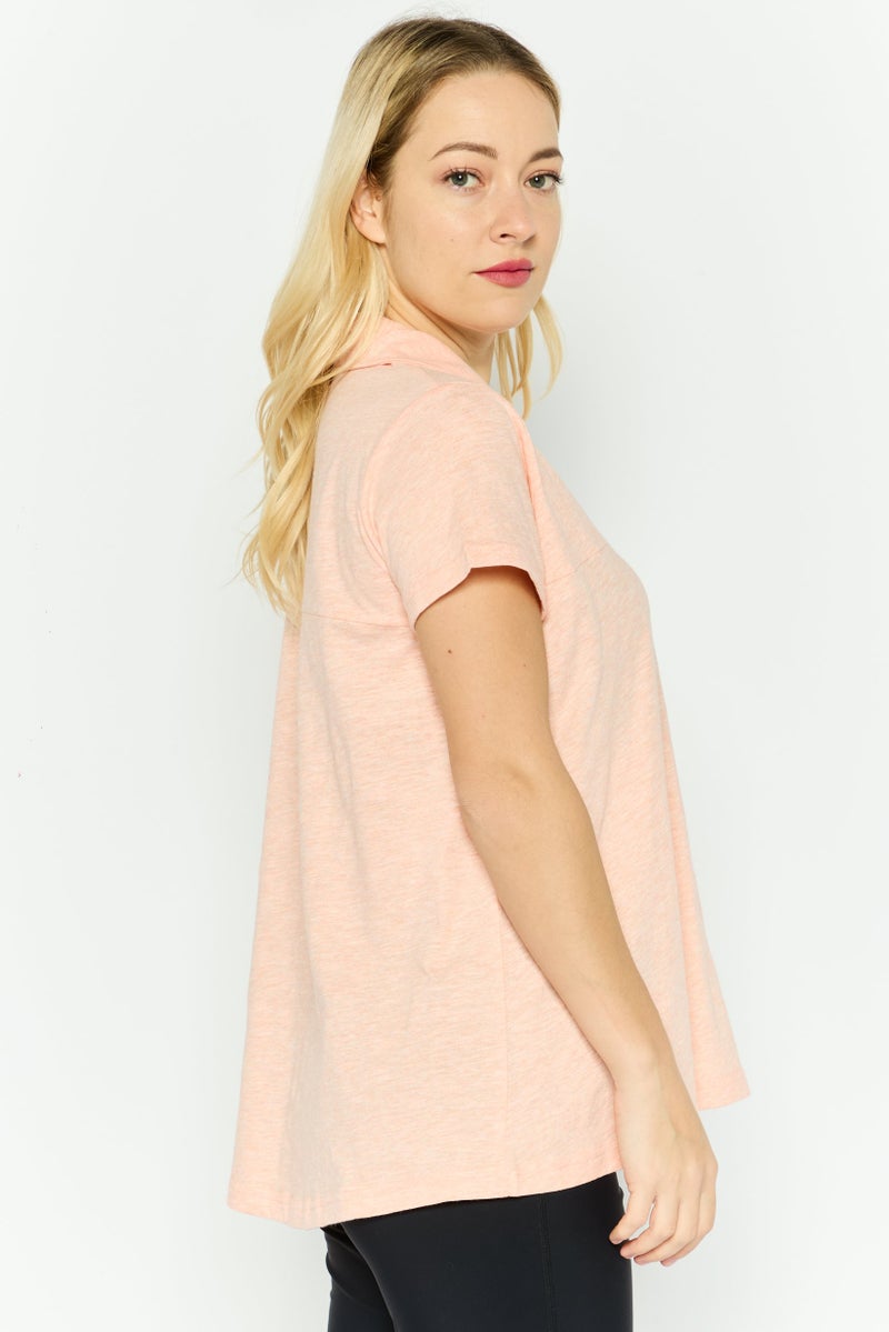 PUMA Women Sportswear Fit Short Sleeve Training Top, Peach - Image 2