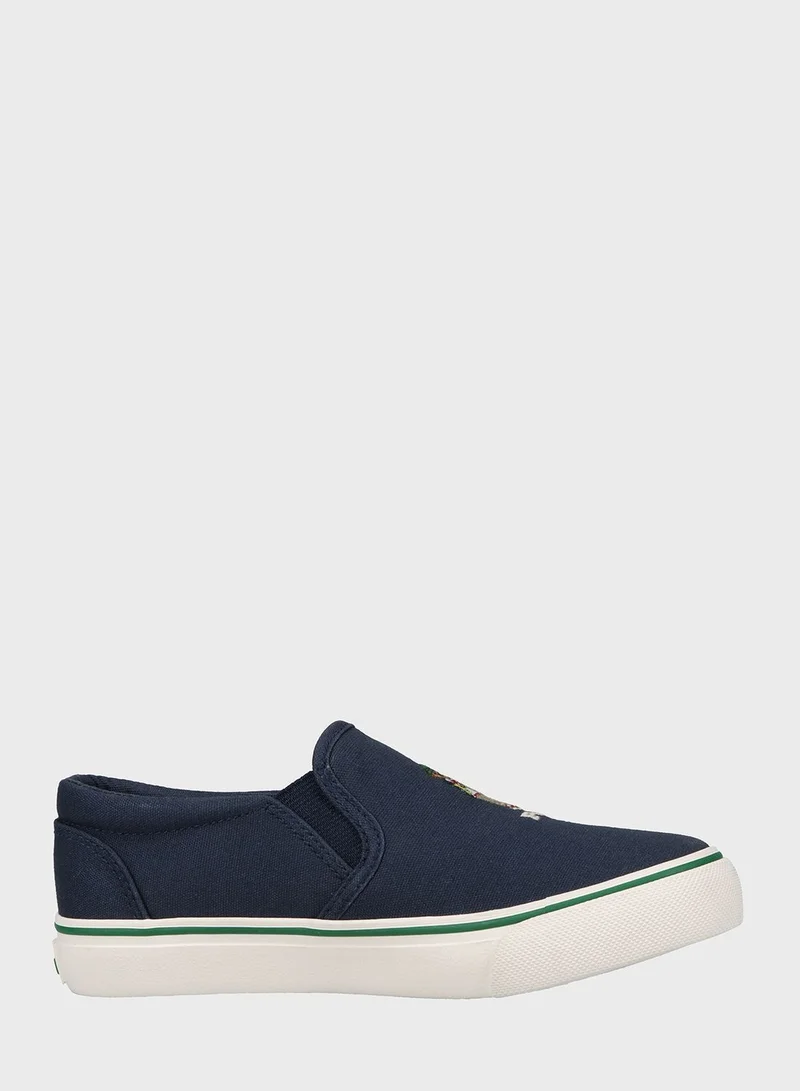 POLO RALPH LAUREN Kids Keaton Slip On Bear  Loafers