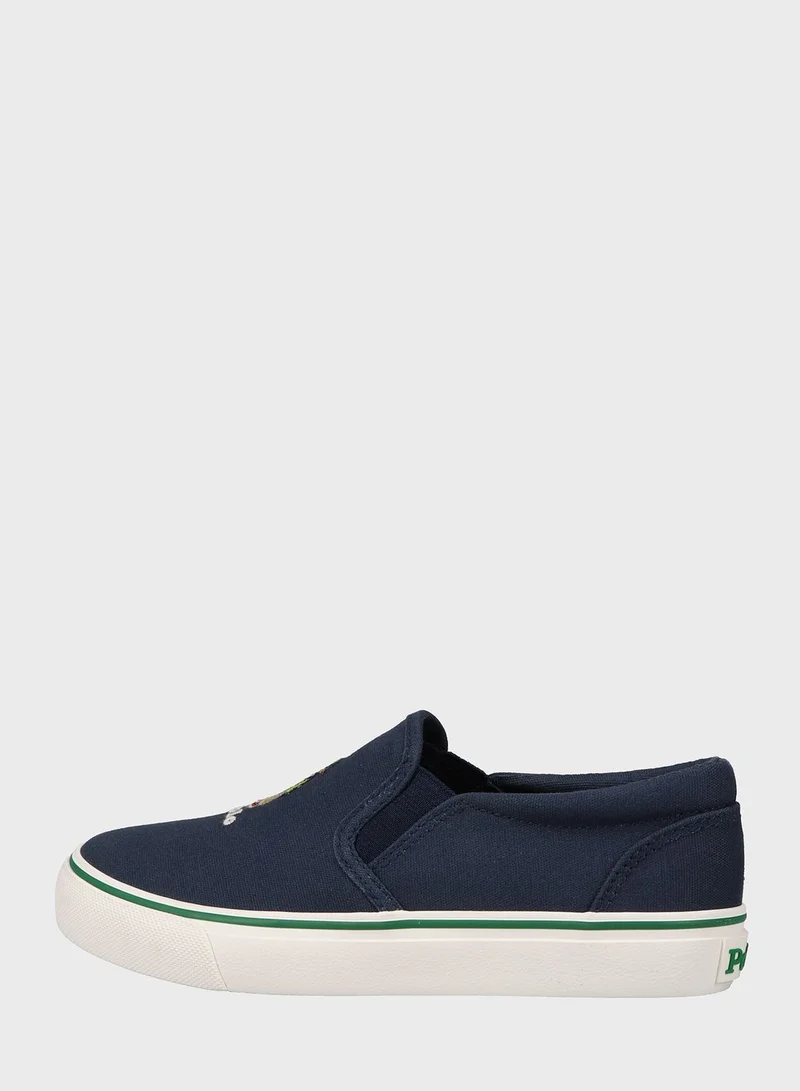 POLO RALPH LAUREN Kids Keaton Slip On Bear  Loafers