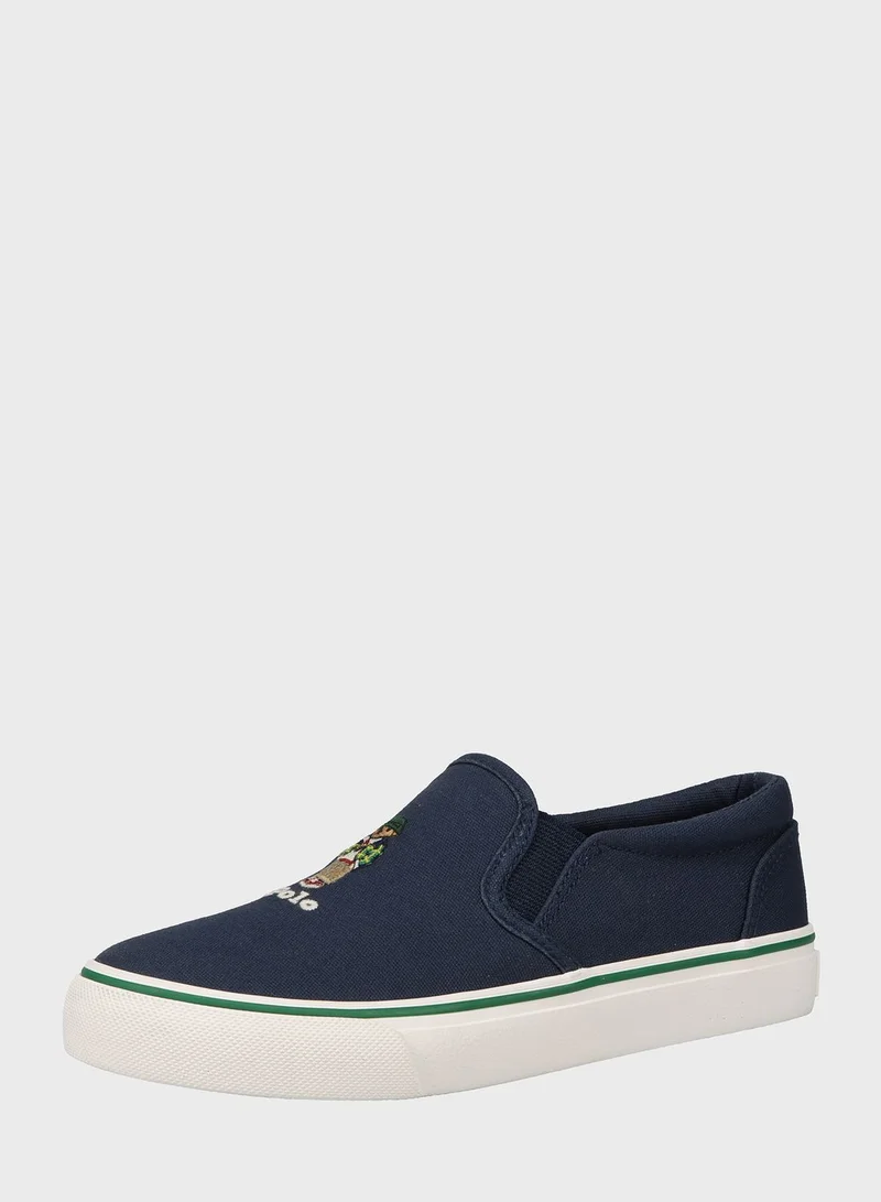 POLO RALPH LAUREN Kids Keaton Slip On Bear  Loafers