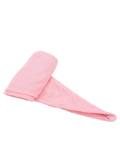 NIBEMINENT Cute Fiber Hair-drying Cap Hat Adult Super Absorbency Dry Hair Towel Shower Cap Pink  - Image 2