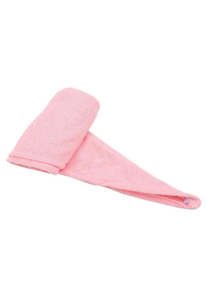 NIBEMINENT Cute Fiber Hair-drying Cap Hat Adult Super Absorbency Dry Hair Towel Shower Cap Pink  - Image 2