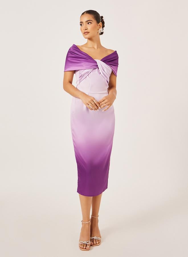 Styli Ombre Satin Dress - Image 2
