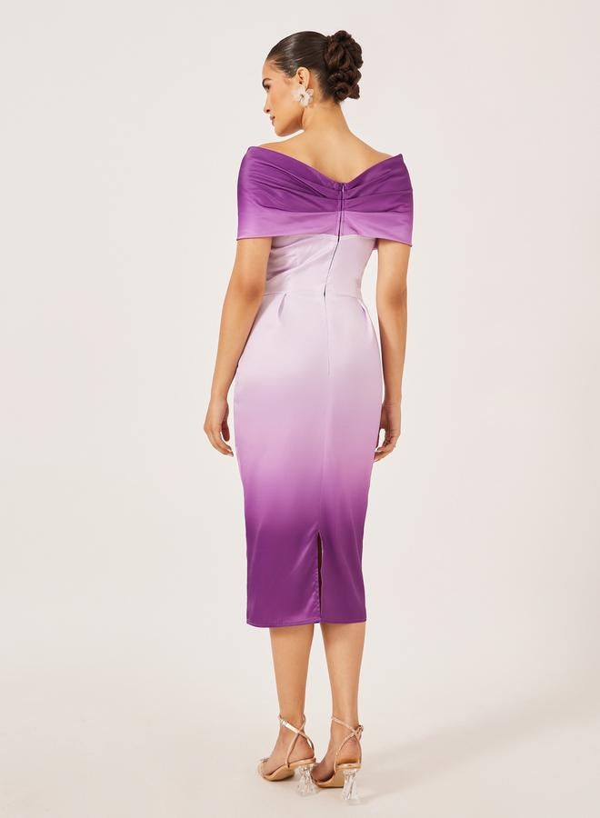 Styli Ombre Satin Dress - Image 5