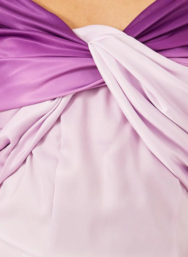 Styli Ombre Satin Dress