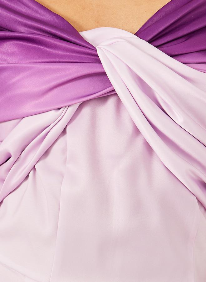 Styli Ombre Satin Dress - Image 4