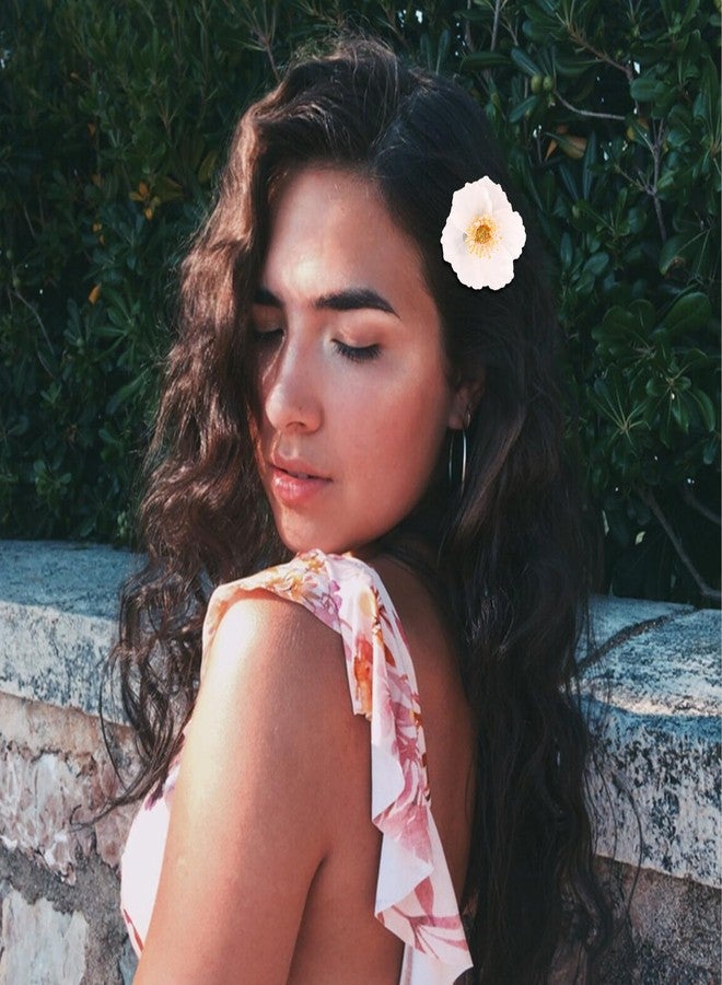 KICOSY 4PCS Hawaiian Flower Hair Clips for Women - Vibrant Realistic Tropical Hibiscus, Plumeria & Orchid Hair Accessories - Ideal for Beach, Party & Daily Wear - Image 3