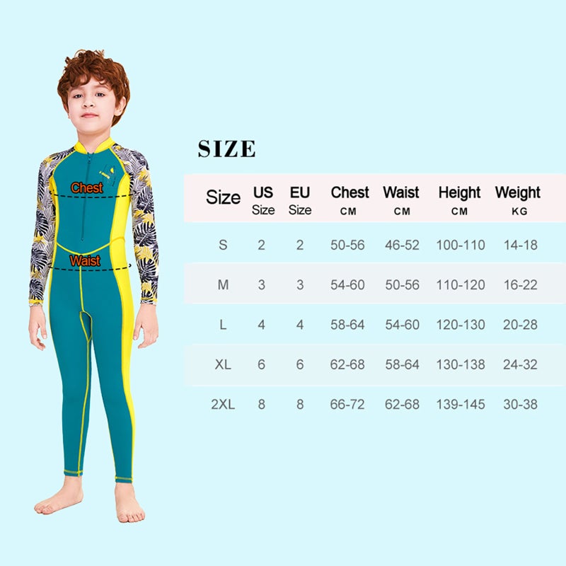 Kids Wetsuit XXL Navy Blue - High Elasticity Front-opening Zipper Design Solid Printing for Indoor Outdoor Swimming Beach Play Snorkeling Boating Water Sports - Image 3