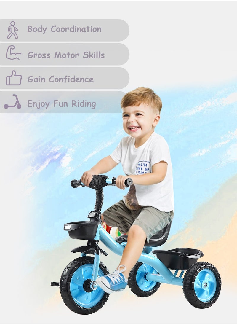 MaBaby Tricycles for Kids, with Storage Basket, Adjustable Seat and Pedal, Children Trike for 1-6 Years Boys and Girls, Balance Bike for Indoor Outdoor Fun  - Image 4