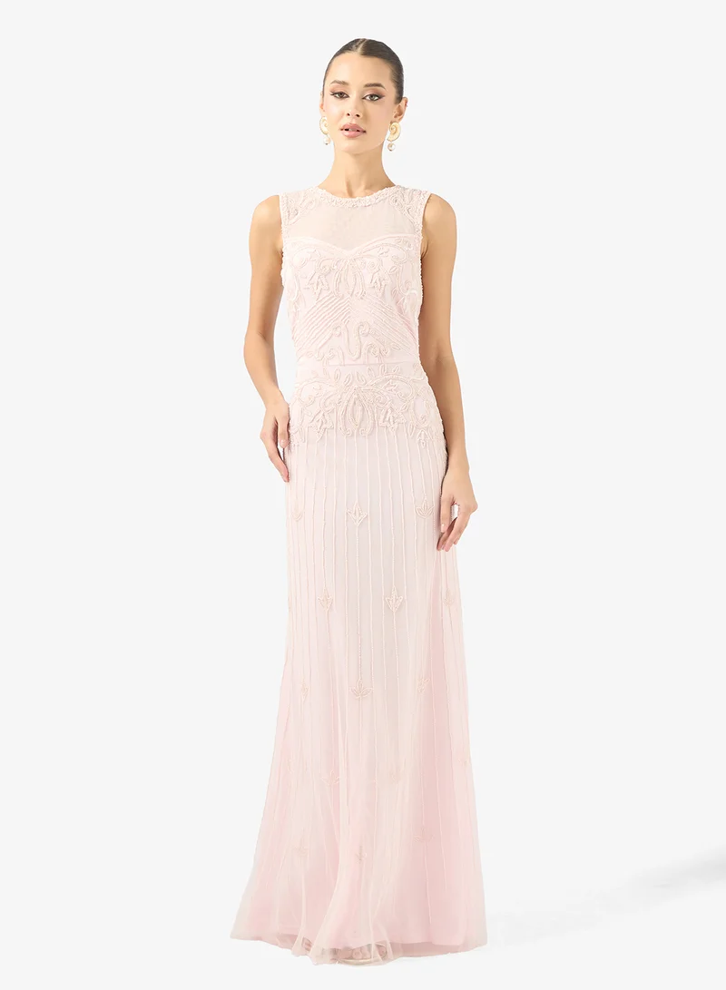 Sweetheart Neckline Beaded Embellished Gown