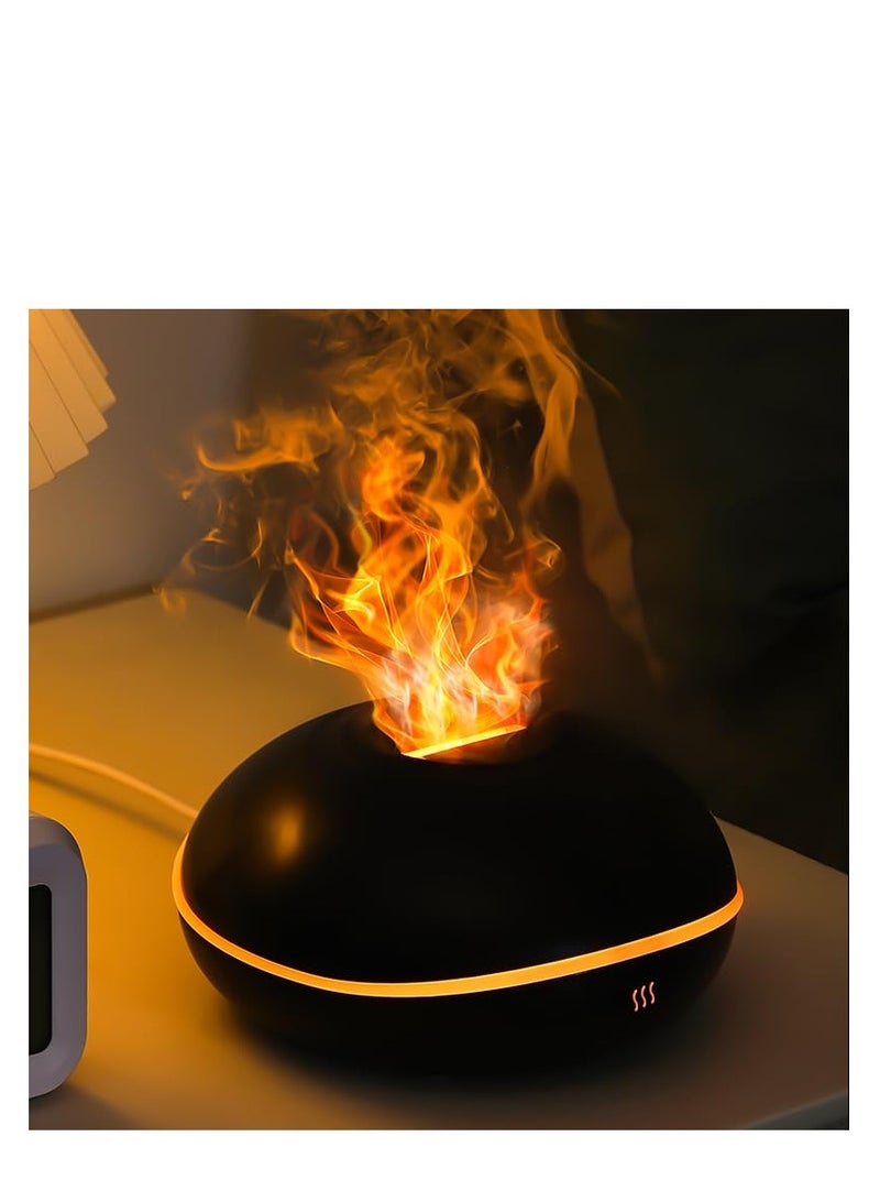 SYOSI Flame Essential Oil Diffuser, 200ML Aromatherapy Diffusers for Home, 7 Color Flame Light Aroma Diffuser, Waterless Auto-Off Ultrasonic Air Humidifier for Home Bedroom Spa Office Yoga - Image 1
