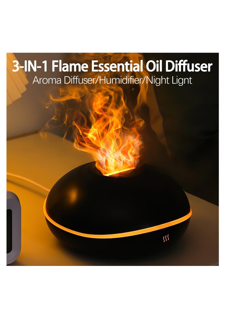 SYOSI Flame Essential Oil Diffuser, 200ML Aromatherapy Diffusers for Home, 7 Color Flame Light Aroma Diffuser, Waterless Auto-Off Ultrasonic Air Humidifier for Home Bedroom Spa Office Yoga - Image 5