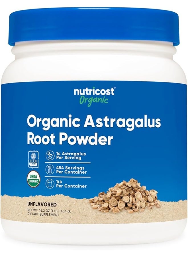نوتريكوست، مسحوق جذر أستراغالوس عضوي، بدون نكهة، 16.2 أونصة (454 غرام) - Image 1