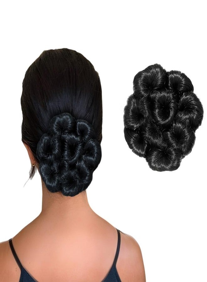 بلوشيا شعر صناعي من BLUSHIA، كعكة شعر Juda للنساء، دوري بانجا، أسود - Image 1