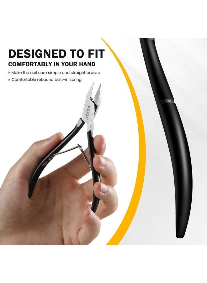 Bezox Straight Blade Toenail Clippers For Seniors Thick Toenails - Wide Open Pointed Jaw Toe Nail Clippers For Ingrown Nails, Precision Grooming Toenail Scissors For Healthy Nails - Black - Image 5