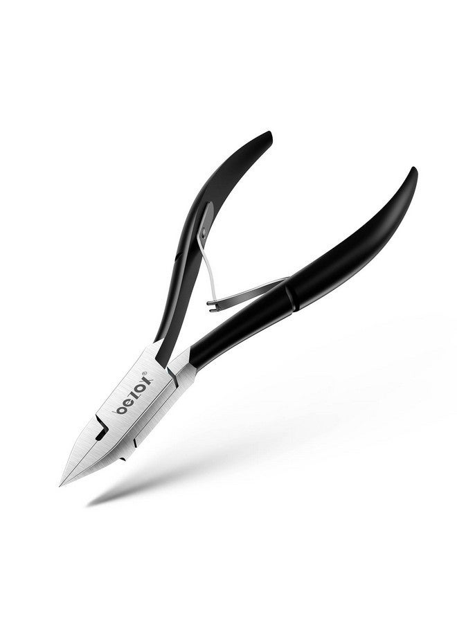 Bezox Straight Blade Toenail Clippers For Seniors Thick Toenails - Wide Open Pointed Jaw Toe Nail Clippers For Ingrown Nails, Precision Grooming Toenail Scissors For Healthy Nails - Black - Image 1