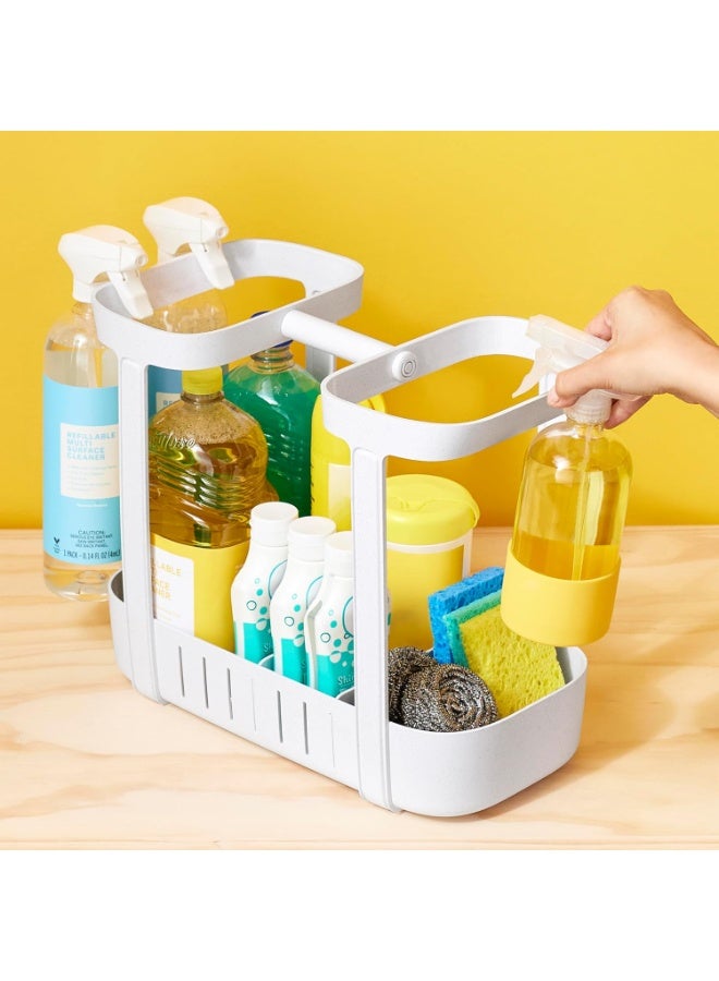 YouCopia SinkSuite Under Sink Cleaning Caddy, Adjustable Cleaning Supplies Organizer for Kitchen and Bathroom Organization and Storage, Made of ABS Plastic, White - Image 5