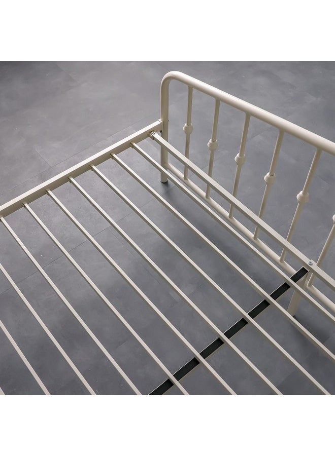 DANUBE HOME Bella Apex 160x200 Metal Queen Bed | Modern Design Metal Double-White - Image 5