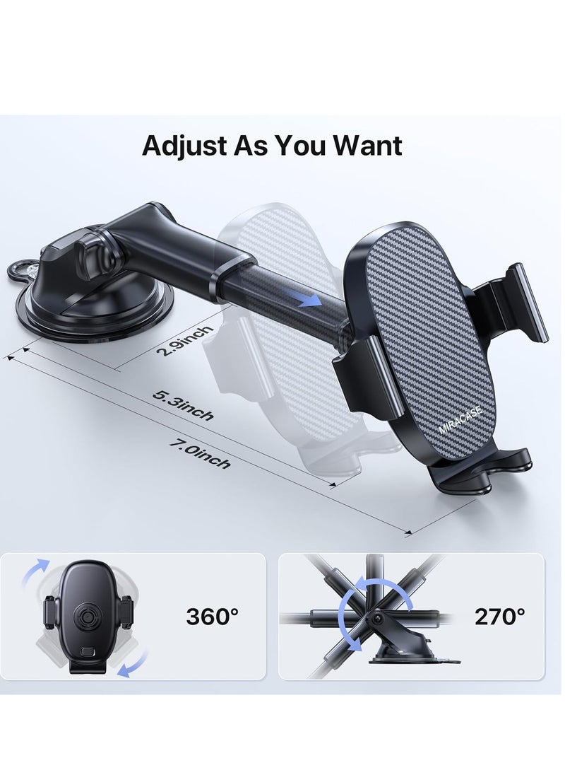 Najwa 4-IN-1 Car Phone Holder, Phone Holder Stand Car fit Dashboard & Air Vent & Windshield & Desk, Car Mobile Holder Compatible with All Mobile Phones  - Image 2