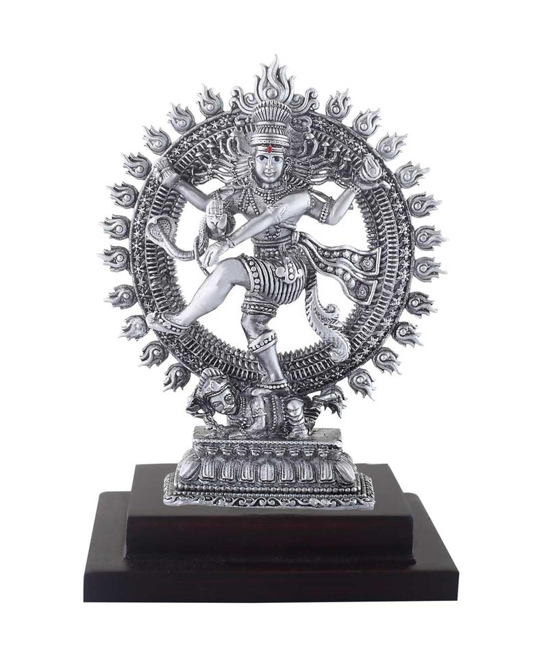 PRD CARATCAFE Silver Lord Shiva Shankar Dancing Natraj/Nataraja Idol | Home Decor Statue | 32 G Approx | 2 Inches | Home & Office Pure 925 Murti - Image 3