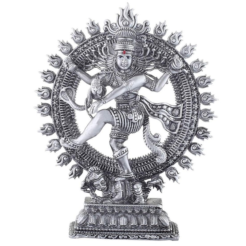 PRD CARATCAFE Silver Lord Shiva Shankar Dancing Natraj/Nataraja Idol | Home Decor Statue | 32 G Approx | 2 Inches | Home & Office Pure 925 Murti - Image 5