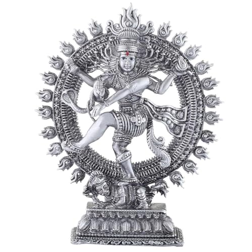 PRD CARATCAFE Silver Lord Shiva Shankar Dancing Natraj/Nataraja Idol | Home Decor Statue | 32 G Approx | 2 Inches | Home & Office Pure 925 Murti - Image 1