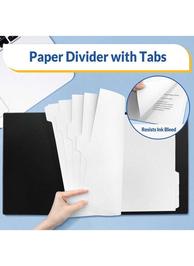 SUNEE Binder Dividers With Tabs For 3 Ring Binder, 8.5 X 11 Paper White Binder Dividers Blank With 8 Tabs, 4 Sets Page Dividers For School, Office And Home, 32 Dividers  - Image 5