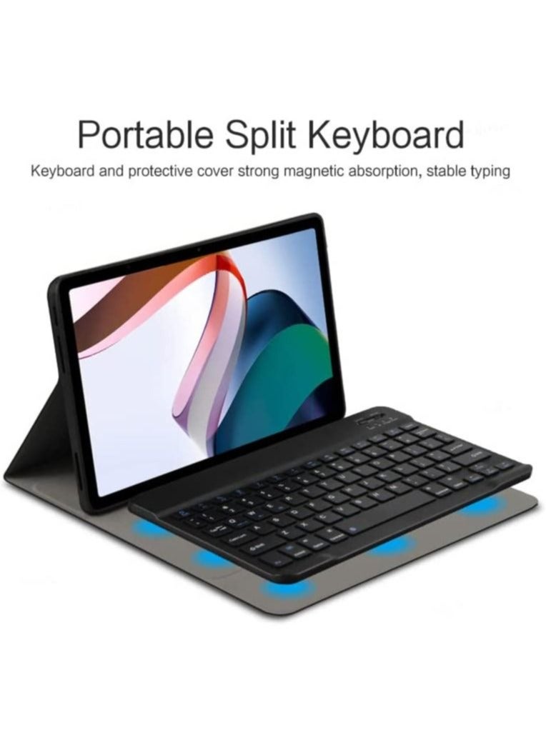 Bilingual keyboard Compatible with Xiaomi Redmi Pad Case 10.61 inch 2022,Magnetic Case for Redmi Pad Arabic keyboard Cover Stand Funda - Image 3