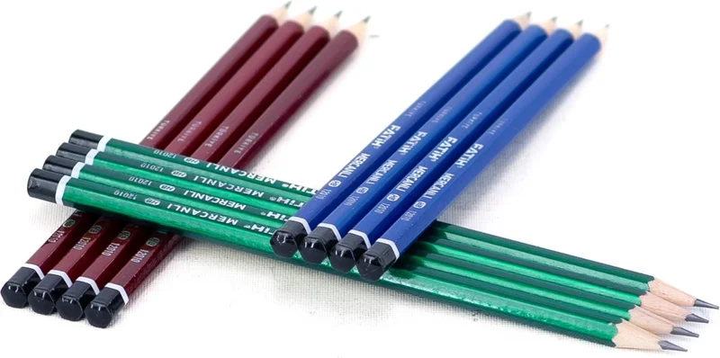 اوبلاند Stationery Fatih Coral Pencil Hb Soft Tip Ergonomic Design Durable Set of 12