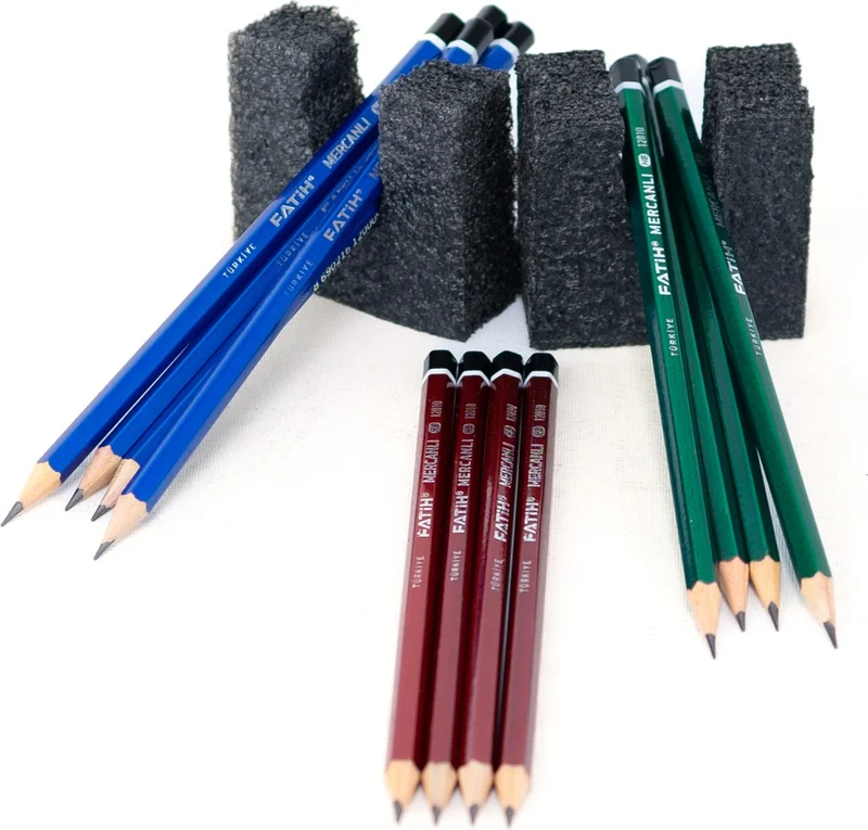اوبلاند Stationery Fatih Coral Pencil Hb Soft Tip Ergonomic Design Durable Set of 12