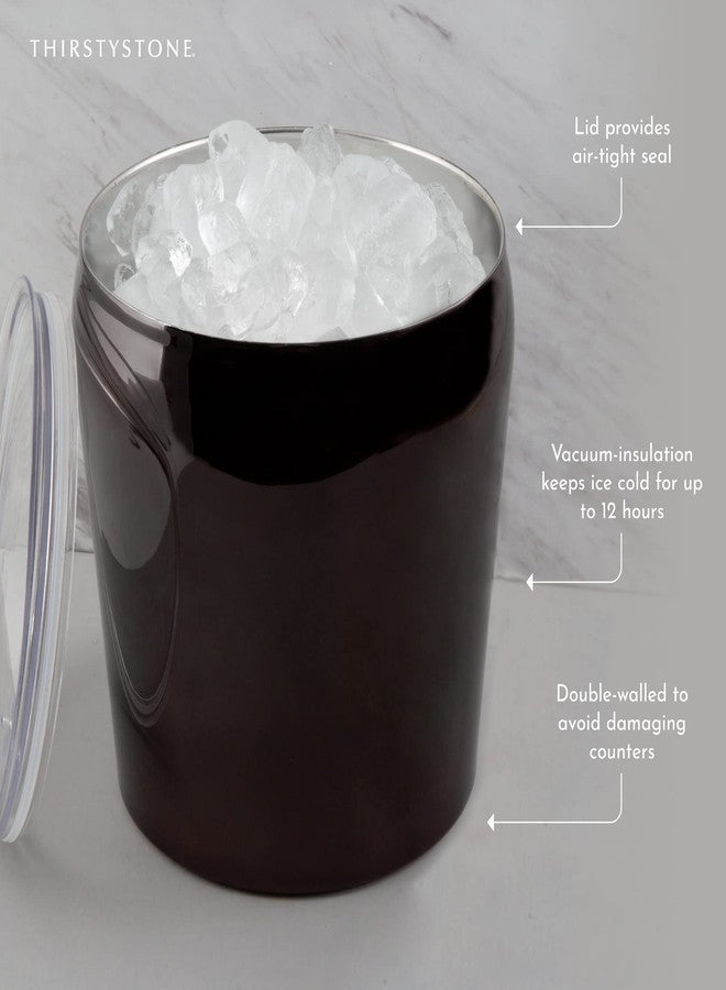 كامبريدج دلو ثلج معزول من الفولاذ المقاوم للصدأ سعة 3 كوارت من كامبريدج سيلفرسميثس، أسود - Image 2