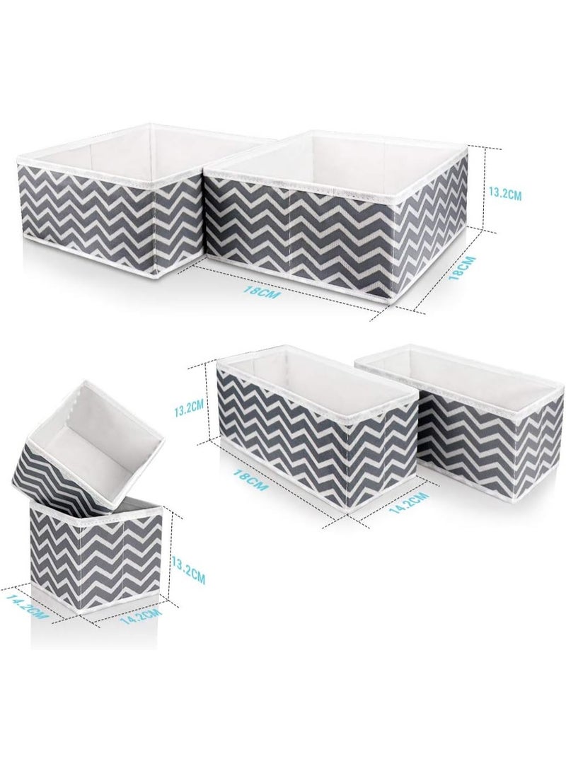 XVersion Fabric Storage Boxes 6 Packs Wardrobe Organizer Closet Organisers Container Baskets Cubes Foldable Drawer Dividers for Clothes Socks Toys Underwear- Fits Home, Bedroom, Living Room - Image 4