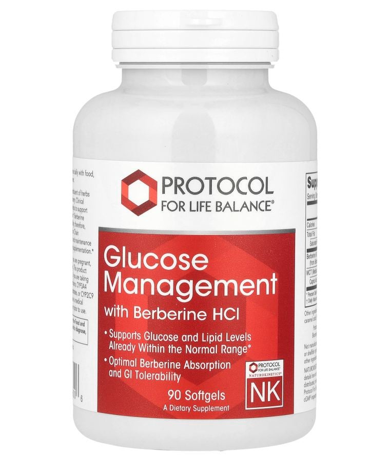 Protocol For Life Balance Glucose Management with Berberine HCl 90 Softgels
