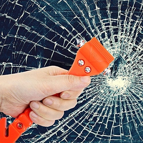 LOYMR 4 PCS Car Safety Hammer,with Car Window Glass Hammer Breaker and Safety Seat Belt Cutter 2-in-1 Emergency Escape Tool, Survival Kit Red - Image 4
