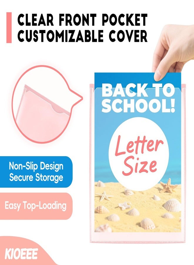 KIOEEE Plastic Folders with Clear Front Pocket, 6 Pack Folders with Pockets, Heavy Duty 2 Pocket Folders, Letter Size Colored Plastic Folders for School Office - Image 3