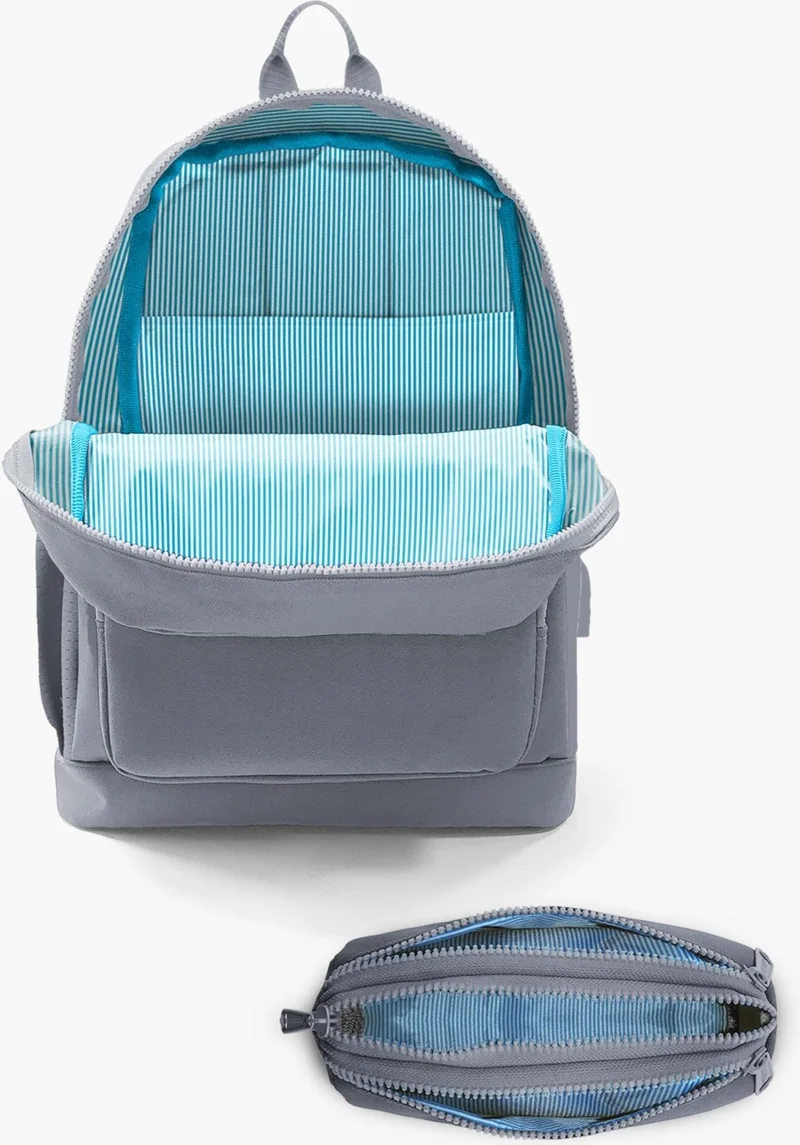 CORAL HIGH Kids Lavender Water Green Unicorn Patterned USB 2-Piece School Bag Set SET0223829