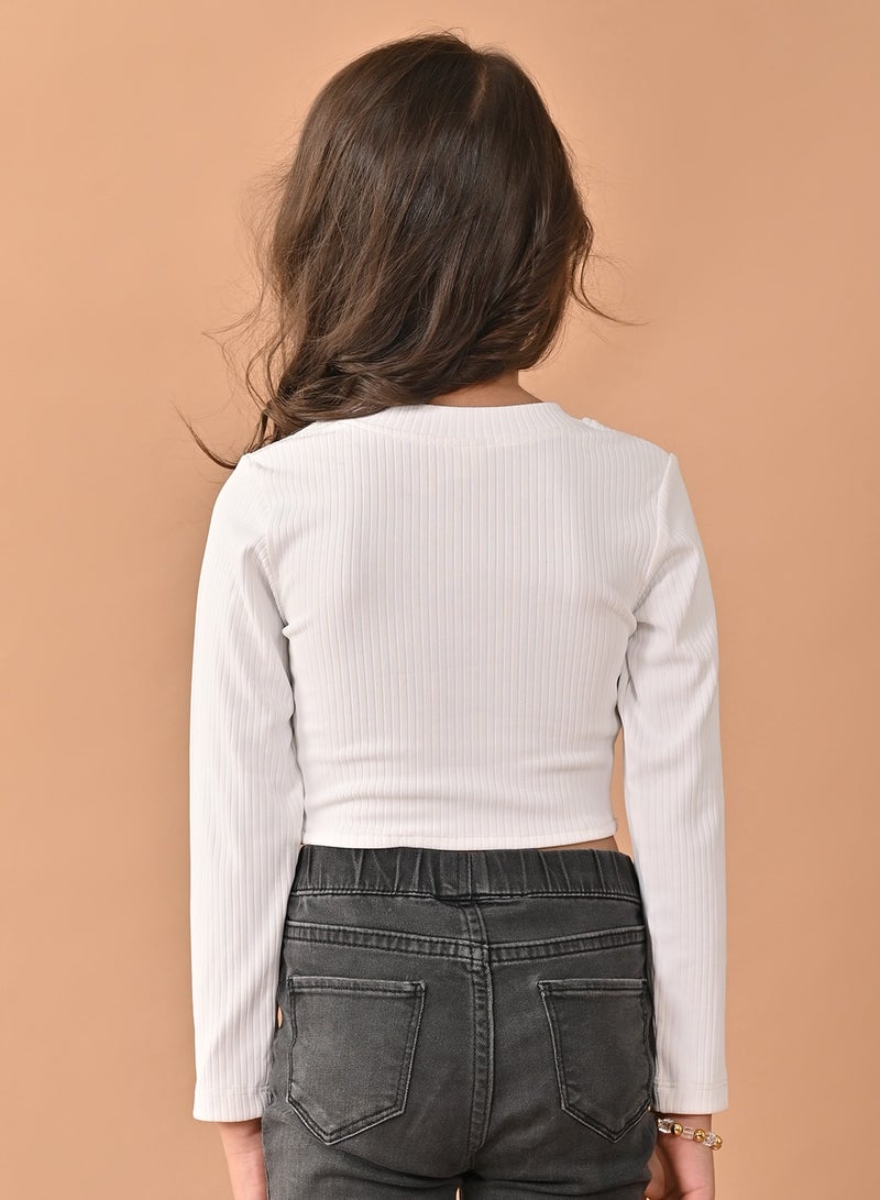 LILPICKS Solid Full Sleeves Top - Image 5