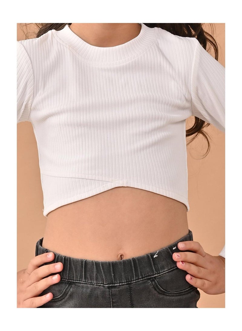 LILPICKS Solid Full Sleeves Top - Image 3